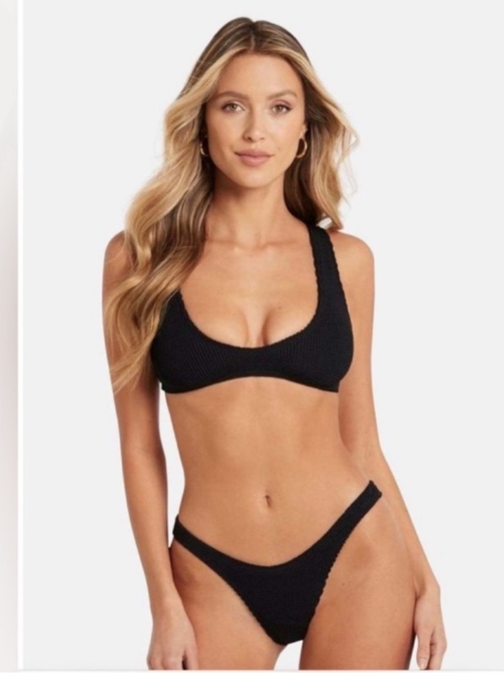 Bond-eye Swim Bikini Set Scout Bikini Top and Scene Bikini Bottom NWT Ribbed OS - Picture 13 of 13
